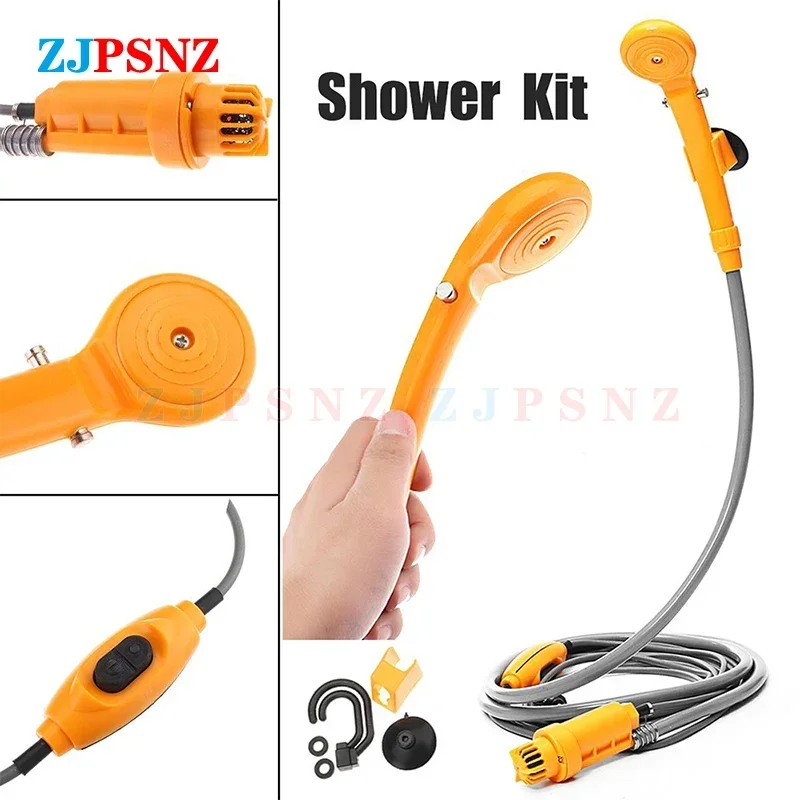 

12V Cleaning Tool Portable Car Shower Auto Washer Outdoor Camping Travel Shower With Cigarette Lighter Auto Washing Tool Kits