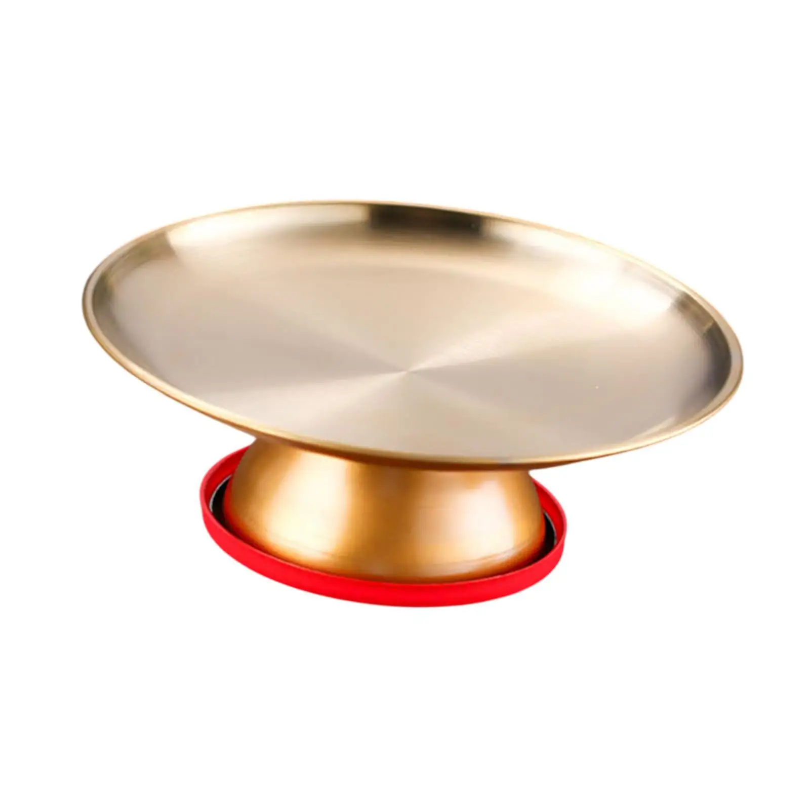 Buddhist Worship Offering Tray Compact Titanium Fruit Plate Aesthetic Decorative Plate for Home Decor