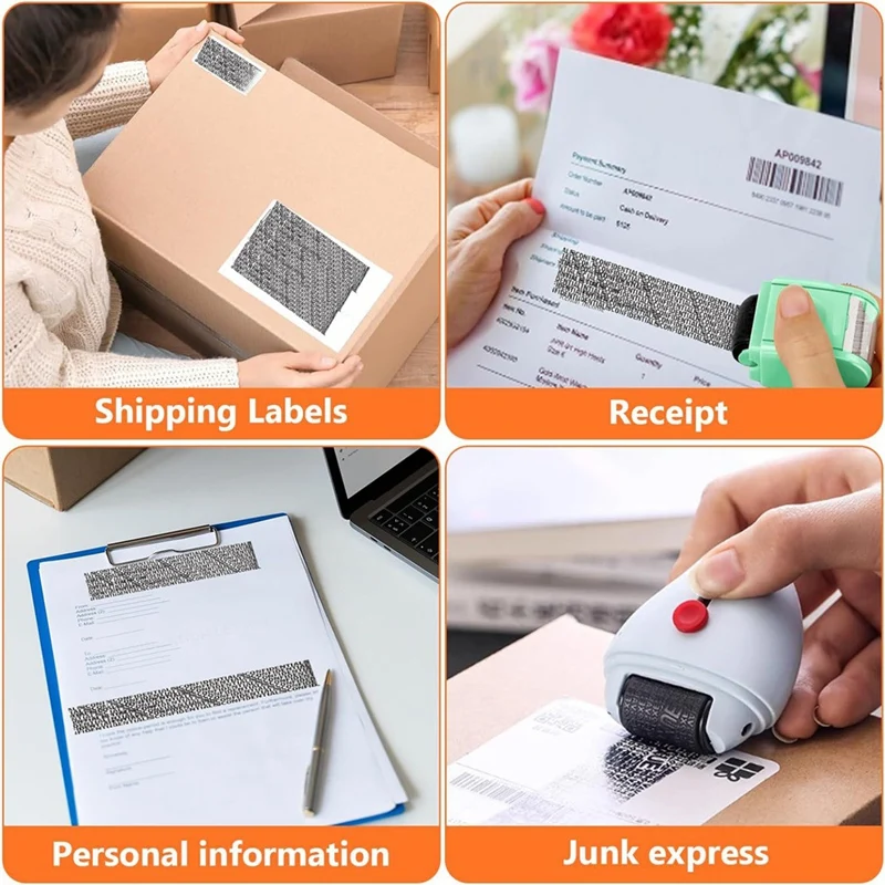 12Pc Ink Refills For Your ID Stamp Roller Refill Ink Confidential Roller Stamp Refill Ink To Cover Personal Mail Address