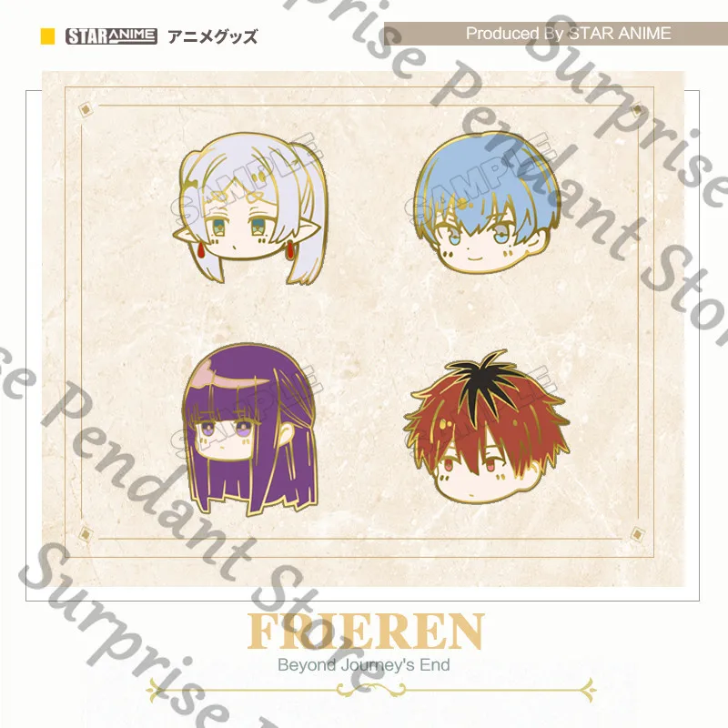Frieren: Beyond Journey's End Anime ambitus زملاء Fern Himmel Stark شارة معدنية عالية المظهر