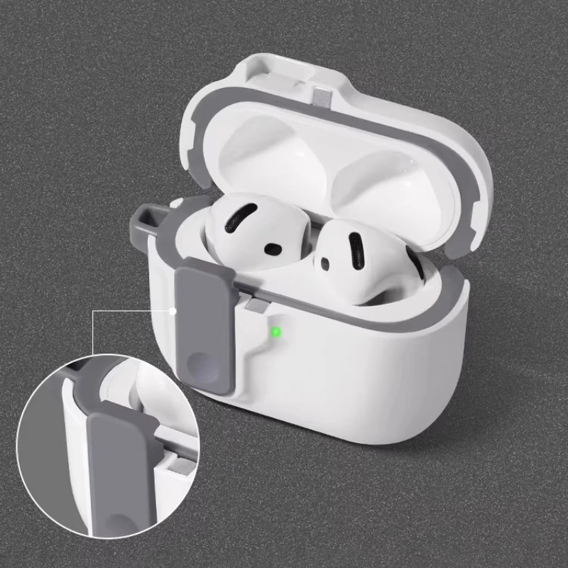 Voor AirPods Pro 3 Case met Veilig Slot Voor AirPods Pro 2 3 2 Generatie Case Beschermhoes met Telefoon Stand voor AirPods 4