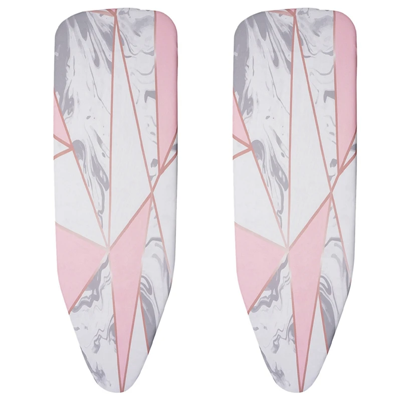 Hot 2pcs 140x49CM Fabric Marbling Ironing Board Cover Protective Press Iron Folding for Ironing Cloth Guard Protect