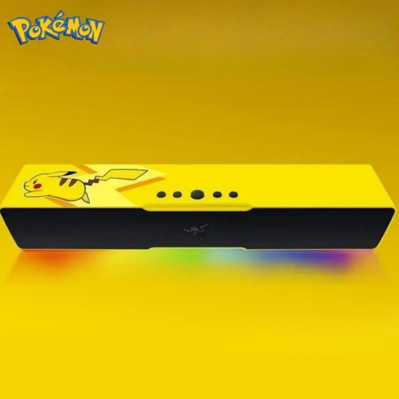 

Razer Pokemon Pikachu Bluetooth Speaker Rgb Light Effect Desktop Computer Audio With Heavy Bass Stereo Usb For Pc Phone Mobile