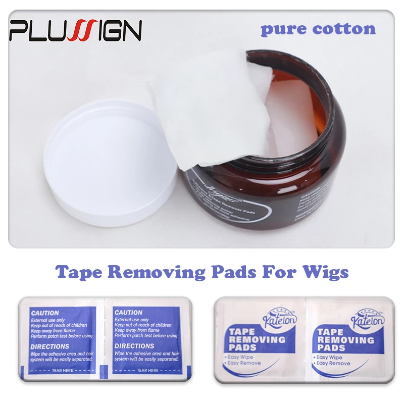 

Sell Well Hair Tape Remover Adhesives Solvent Pads Wig Remover For Tape Hair Lace Wig Pure Cotton Glue Cleaner Pads 45X50Mm 80G