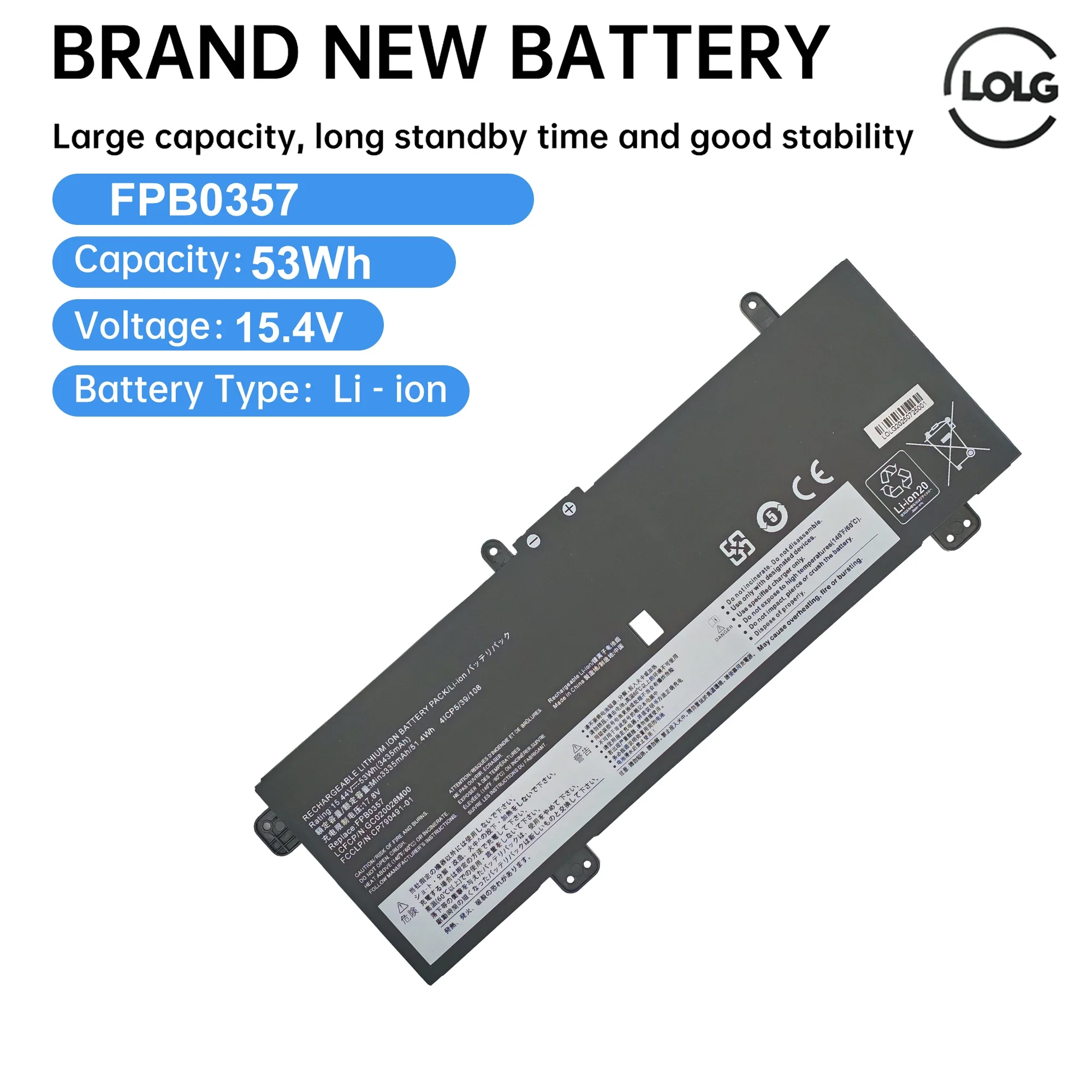 FPB0357 Laptop Battery For Fujitsu FMV LIFEBOOK CH75/E3 CH90/E3 WC2/E3 WC1/E3 Series FMVC75E3M ROZ00431 CP790491-01 GC020028M00