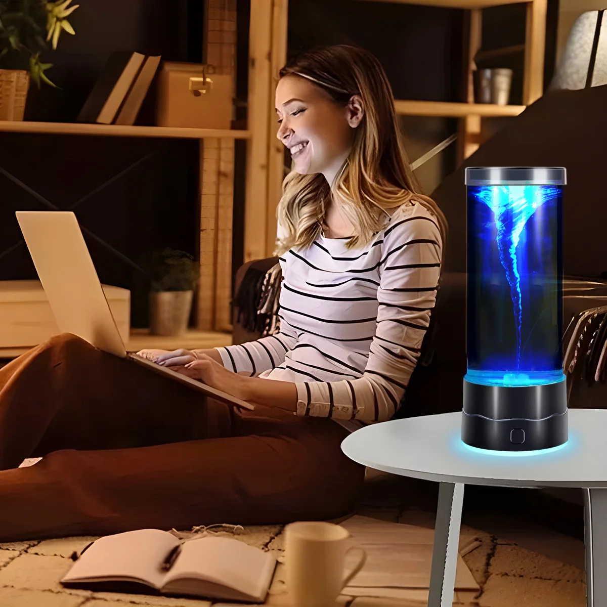 

Color Changing LED Tornado Water Lamp, USB Powered Desk Decor, Calming Vortex Light for Bedroom, Office, Perfect Gift