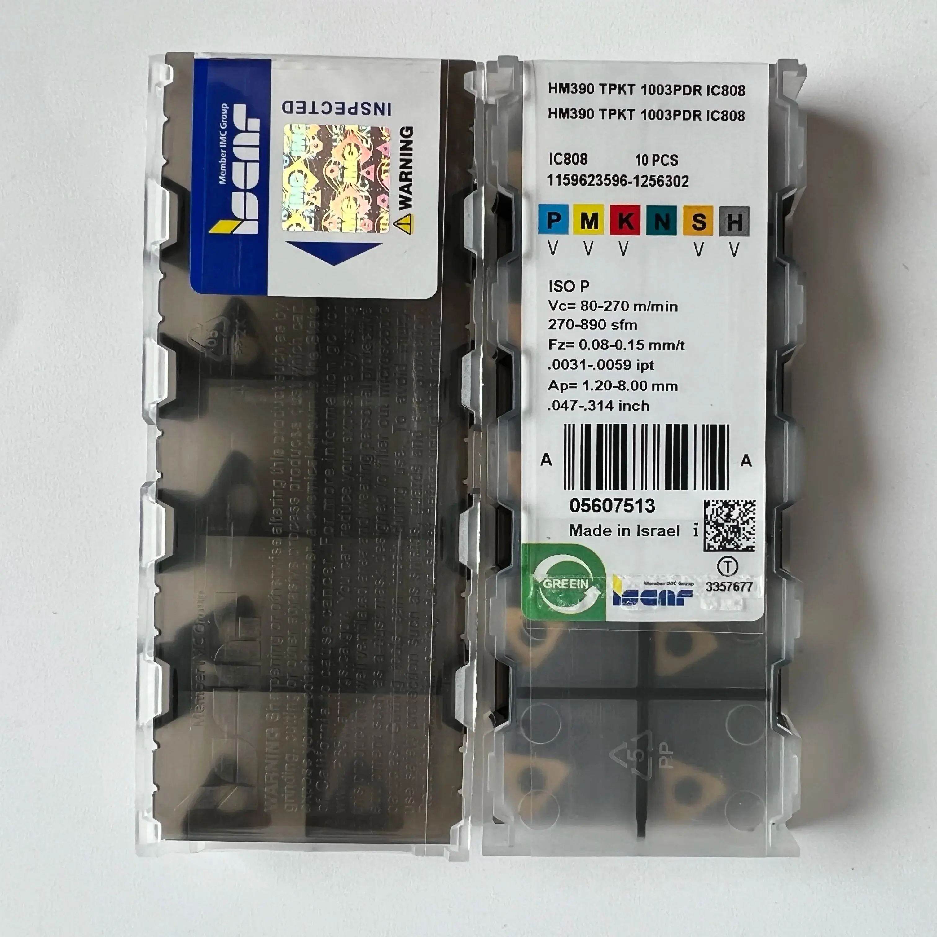 

Hard alloy cutting blades HM390TPKT1003PDR IC830