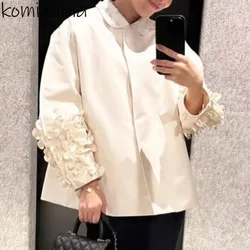 Long Sleeve Camisas Embroidery Floral Blusas Mujer Loose O-neck Shirts Blouses Japanese Ropa Spring 2024 Womens Clothing