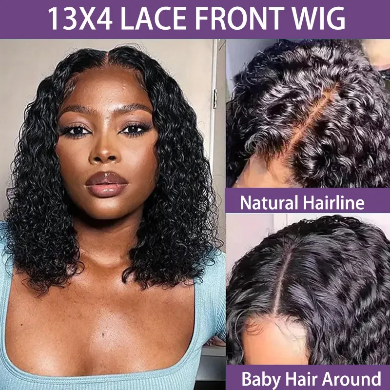 5x5 Closure Curly Short Bob Wig 13x6 HD Lace Front Wigs 13x4 Transparent Lace Frontal Human Hair 100% Brazilian Cheap On Sale