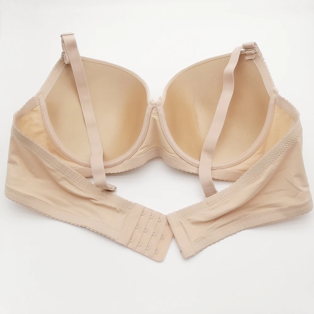 Solid F G Cup Bra Top Plus Size 105F 105G 110F 110G 115F 115G 120F 120G Bras for Women Push Up Underwire Cotton BH B01 Soft BHS image 6