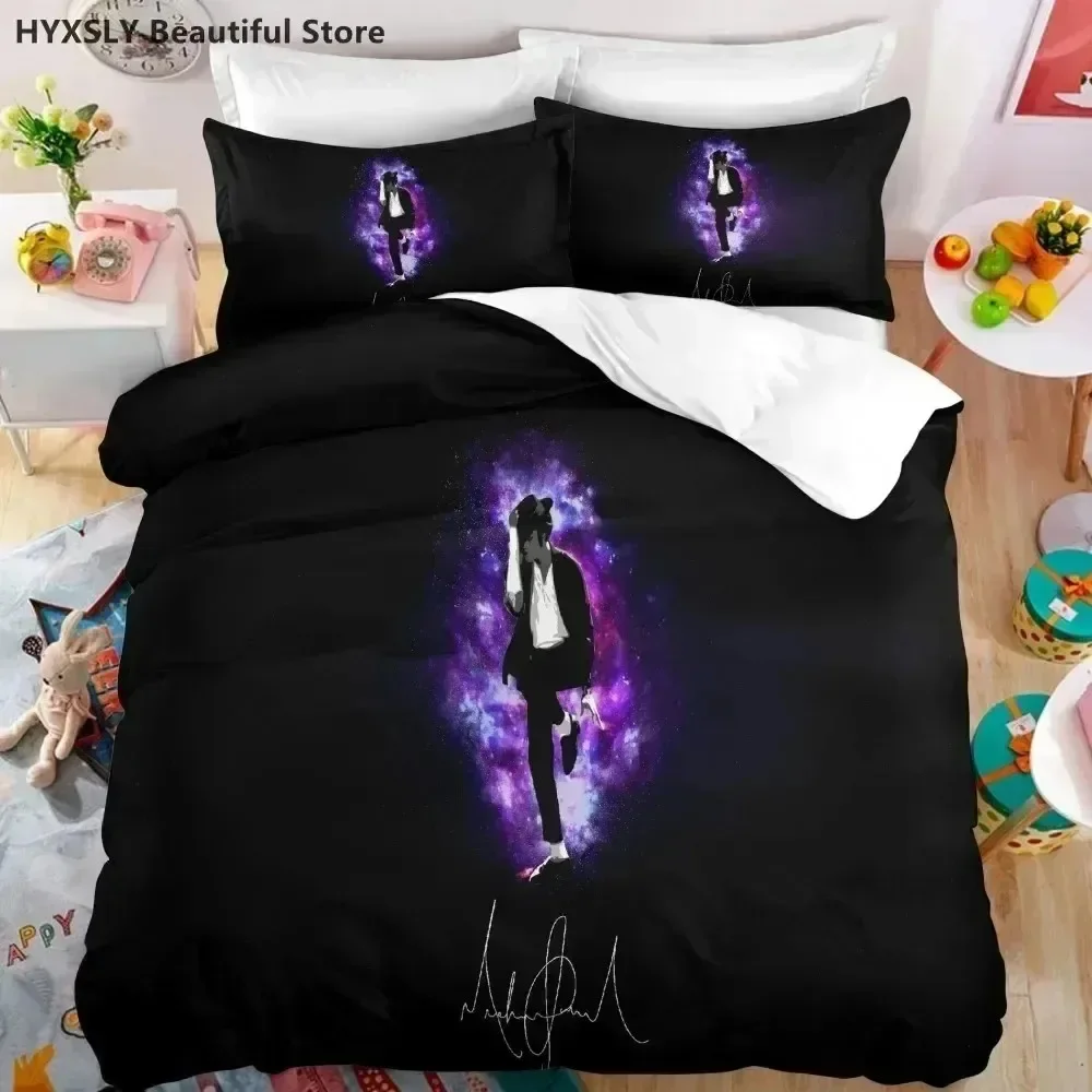 Michael Jackson Star Bedding Set Boys Girls Twin Queen Size Duvet Cover Pillowcase Bed Boys Adult Fashion Home Textileextile