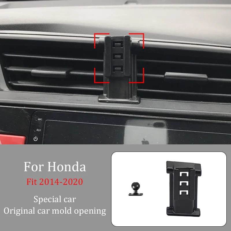 For Honda  Fit 2014-2020 Car Infrared Induction Mobile Phone Wireless Charging Bracket DIY Custom Pattern Navigation Bracket