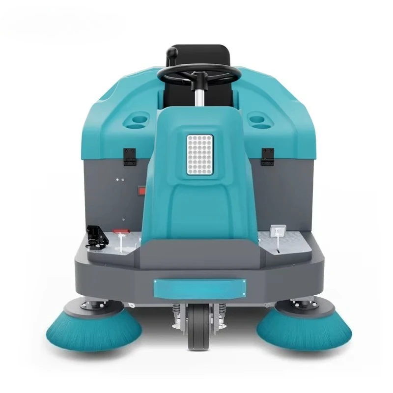 

Large Battery-Powered Ride-On Floor Sweeper High High Coverage 1550mm Cleaning Width 100L Water Tank Warehouses Parks