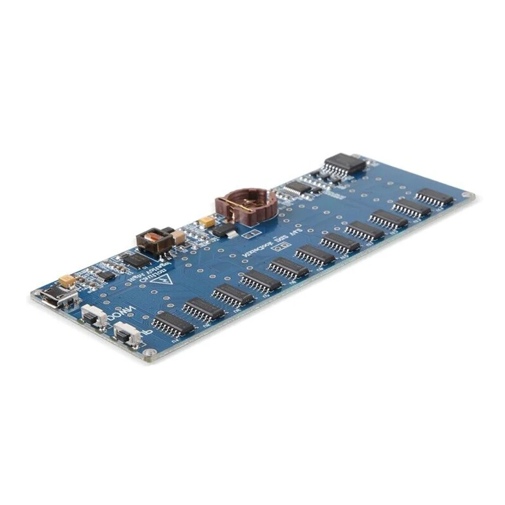 

Набор для самостоятельной сборки цифровых часов IN12 с печатной платой и акриловым корпусом, поддерживает многоцветный дисплей и настройку времени.