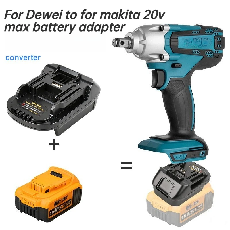 Battery Adapter for Dewalt To for Makita 18V 20V Electrician Battery Converter Electric Drill Converters Power Tool Accessories