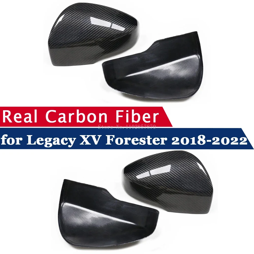 

Rearview Mirror Cover for Subaru Legacy XV Forester 2018-2022 Real Carbon Fiber Side Mirror Shells Add on Frame Case Protectors