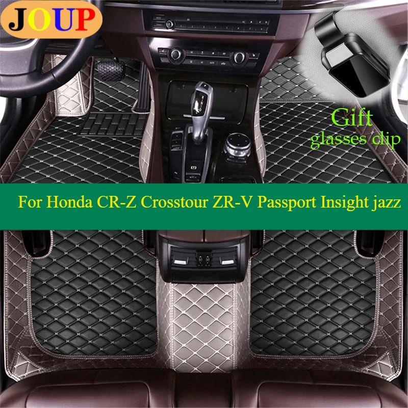 

For Honda Insight Jazz CR-Z Crosstour ZR-V Passport Car Foot Mats Carpet Covers Accessories Custom Luxury Left /Right Hand Drive