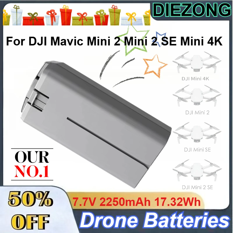 

Аккумулятор LiPo JMI2 7.7V 2250mAh 17.32Wh высокого качества для дронов DJI Mavic Mini 2, Mini 2 SE, Mini 4K