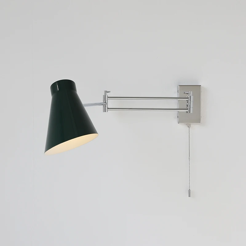 LED Colorful Trumpet Wall Lamp With Switch Extendable Rotating Wall Living Room Wall Lamp Bedroom Bedside Retro Lamp