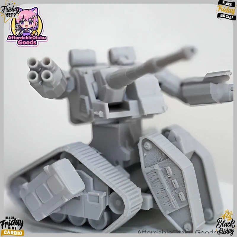 1:144 RTX-440 Ground Assault Type Guntank 3D Printed Assembly Kit Mecha Model Desktop Display Collectible Ornament