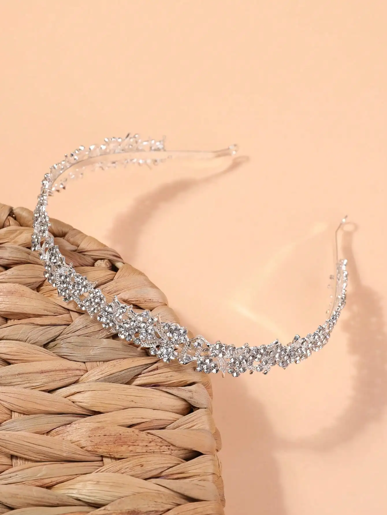 

1pc Girls Crystal Crown Hair Hoop, Birthday Party Accessory