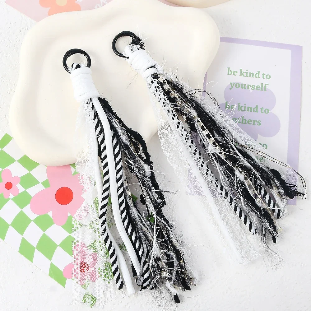 

1Pcs New Creative Lace Tassel Keychain Ornament Connectors Diy Bag Phone Decoration Jewelry Findings Accessories Craft