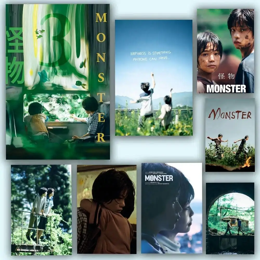 Japanese Movies M-Monster Posters Self Adhesive Waterproof Ideal For Living Room Bedroom Bar Decoration