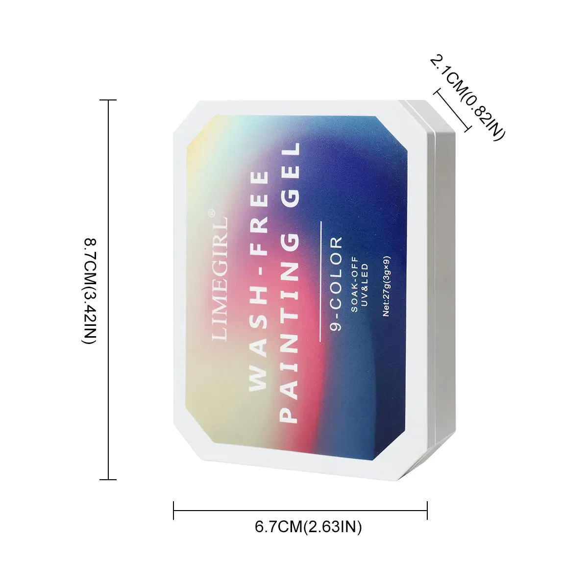 9-kleuren DIY-ontwerp Gel Gradient Painting Gel Nail Art Gradiëntkleur Snelle bloemverf Graveren Gel Nail Polis Nagellijm