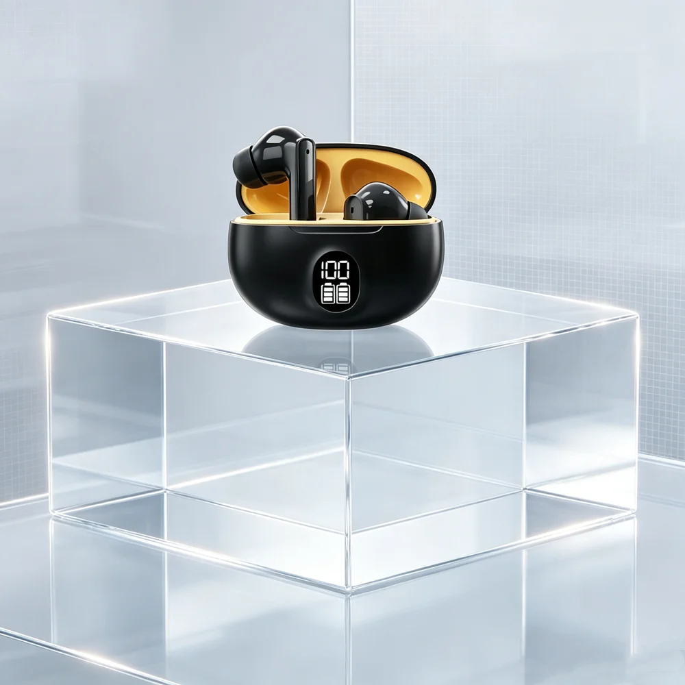 TWS Wireless Bluetooth Earphones, In-Ear, Noise Cancelling, Super Long Battery Life, TWS Touch Control Stereo Sports Earbuds