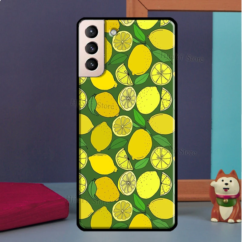 Summer fruit lemon peach pomegranate grapes Soft Case For Samsung Galaxy S21 Ultra Note 20 Note 10 S8 S9 S10 Plus S20 FE Cover