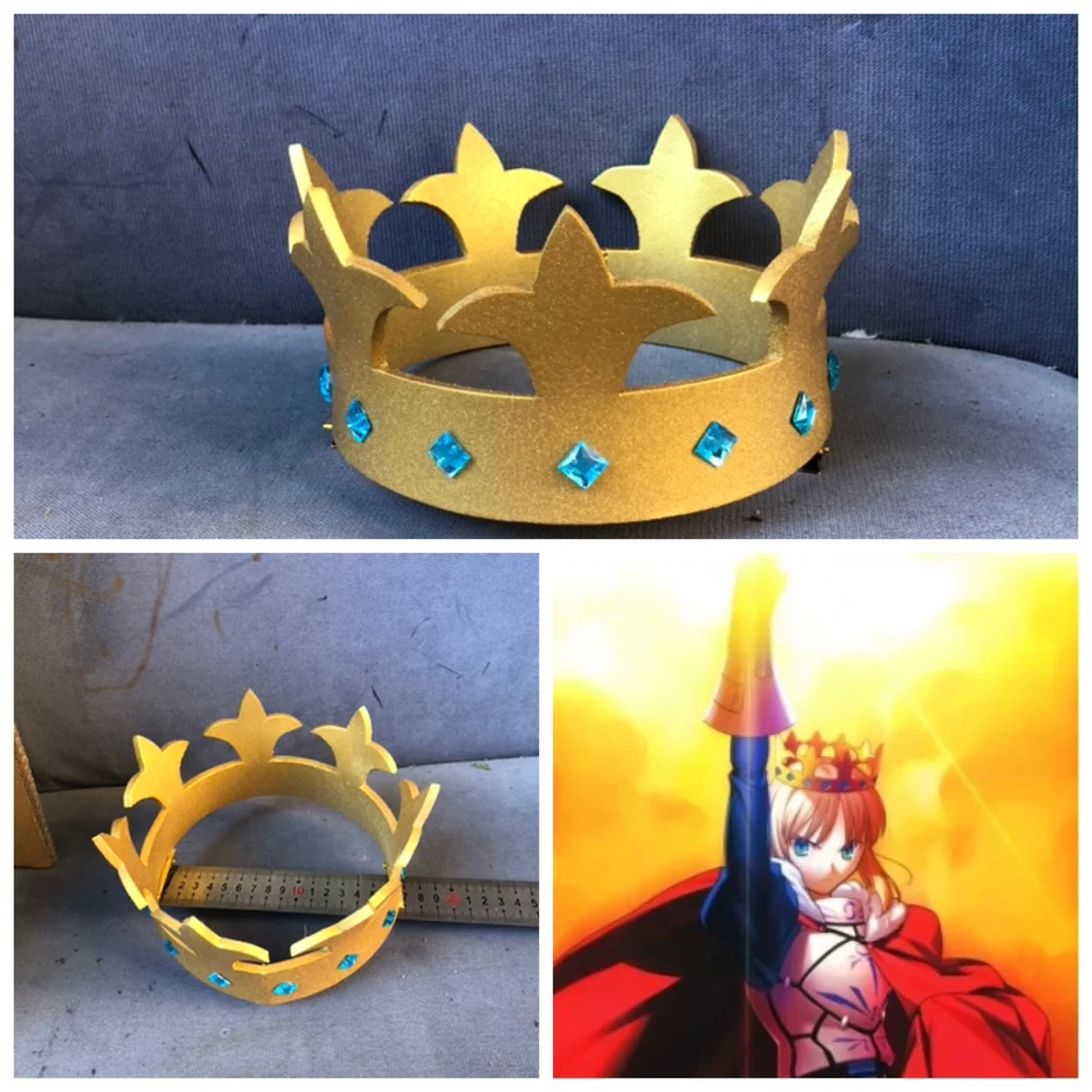 Saber Crown Headwear Fate/stay Night Cosplay Props  for Halloween Christmas Party