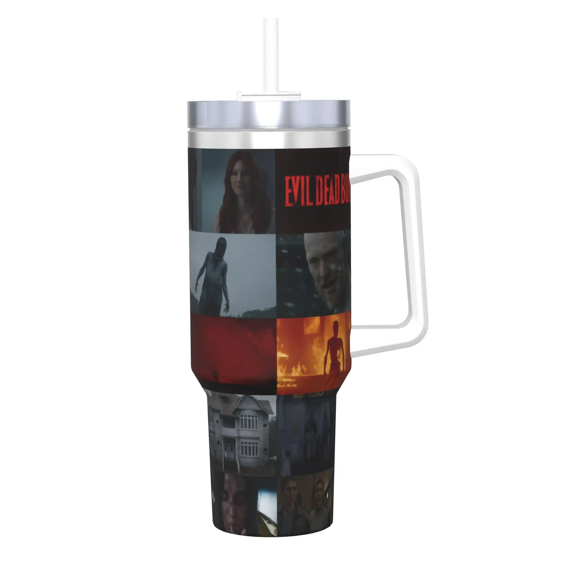Evil Dead Burn 40oz Tumbler Stainless Steel Double Wall Vacuum Insulated  Mug With Straw
