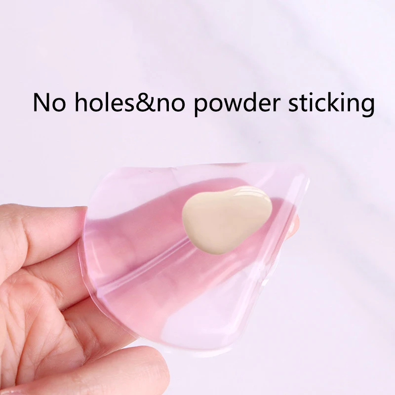 1 ชิ้นสามเหลี่ยมซิลิโคนเจลแป้งพัฟฟองน้ําสําหรับเครื่องสําอางค์ Foundation BB ครีมไม่มีแป้ง Eating Powder แต่งหน้าเครื่องมือ