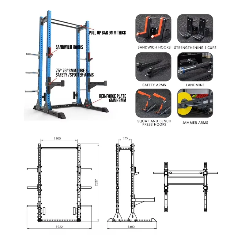 Leadman Fitness Selling Home Gym Equipment Power Cage Squat Rack - view 5