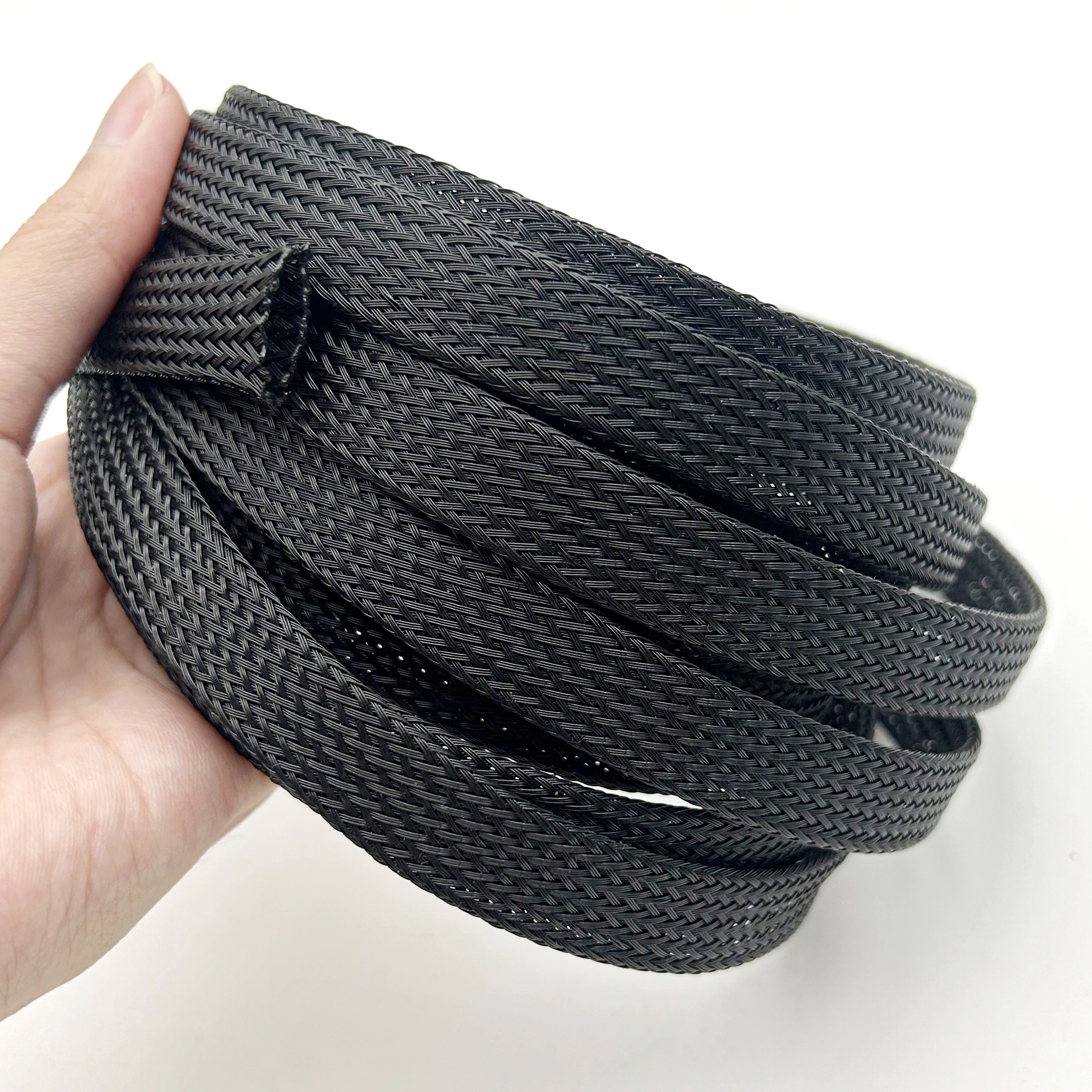 Durable PET ID 2~100mm Braided Wire Braid Sleeve Expandable Cable Management Sheath for Daily Electronic and Auto Wiring Use