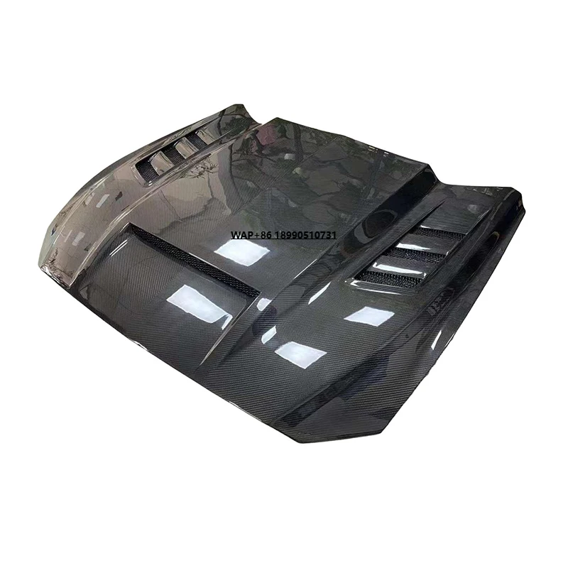 

Carbon Fiber Fibre Front Bonnet Engine Hood Vent for Mustang 2015-2017
