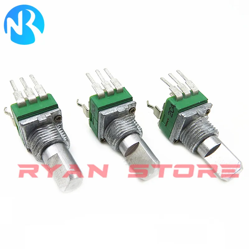 1PCS 100% New Original RD901F B20K Vertical Single Potentiometer RD901F B10K B100K B20K A250K Handle length Half Shaft 15MM 3Pin