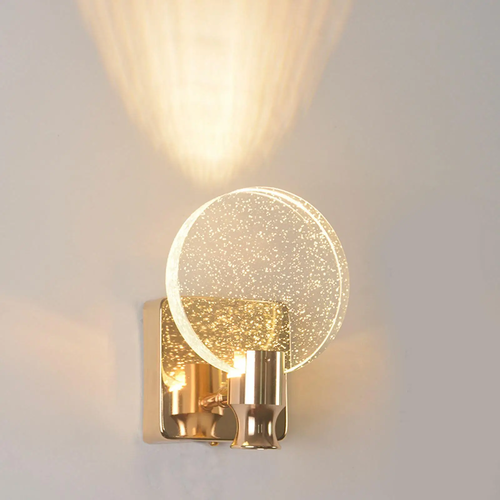 Gold/Silver Crystal Wall Lamp Led Sconce Light Fixtures Bedroom Bathroom