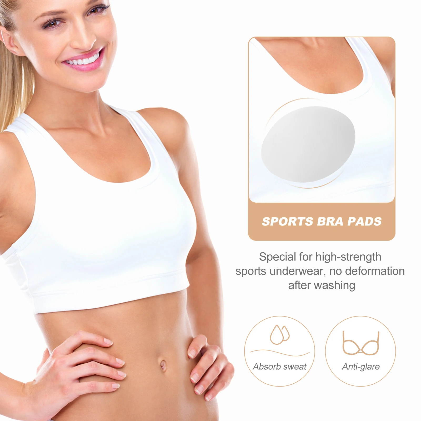 

Pads Shaper Pad Sponge Fabric Padded For Sports Yoga Pads Cups Inserts Liners For Bikini Swimsuit Nursing Bra