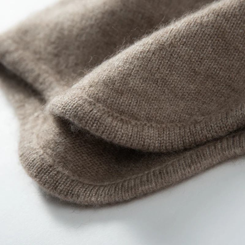 MERRILAMB Winterjacken-Mützen für Damen, lässig, hochwertige reine Kaschmirmütze, einfarbig, weiche, warme, gestrickte Outdoor-Beanie-Mütze – Detail 10