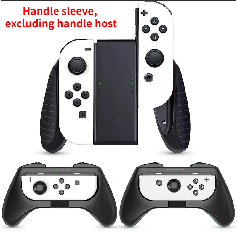 Compatible with Nintendo Switch/Switch OLED Joy-Con, 3 in 1 Wear Resistant Game Switch Controller Handle Case Kit