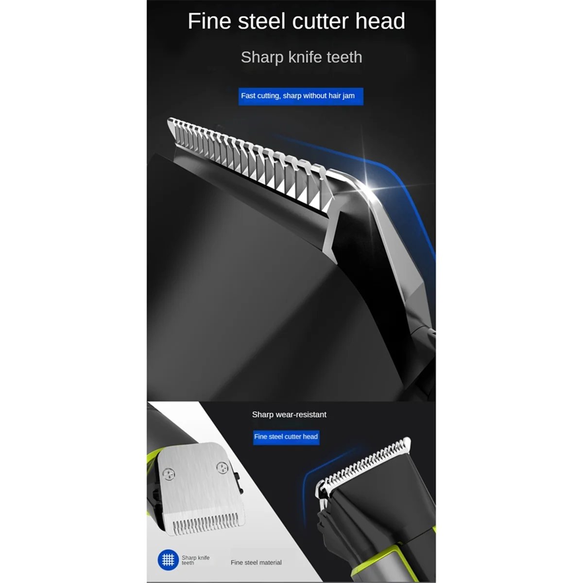 Cordless Rechargeable Hair Clipper & Trimmer Beard Trimmer for Men Adjustable Beard Trimmer with 4 Limit Combs image 6
