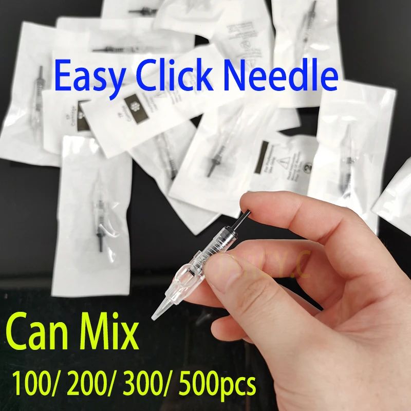 Easyclick Needle 1rl 0.30mm 3r Dermograph Needle Micropigmentation Needle for Professional Dermograph Pro Machine Dermograph Pen