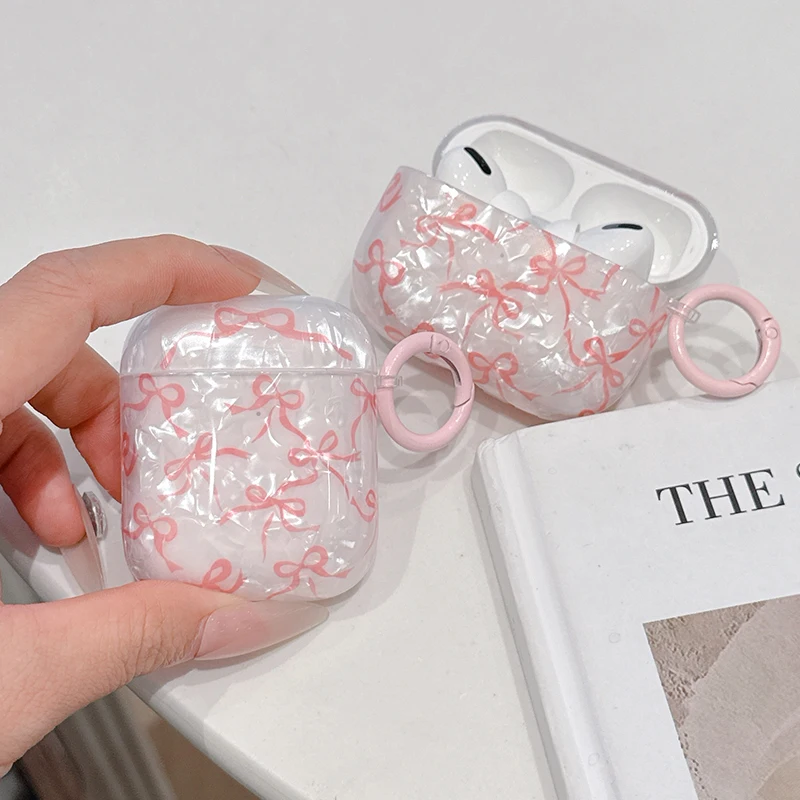 Für Airpods 4 3 2 1 Hülle Niedliches Glitzer-Schleifenmuster Kristall Weiche Klare Kopfhörerabdeckung Für Airpods Pro 2 2. Generation Schutzhülle – Detail 7