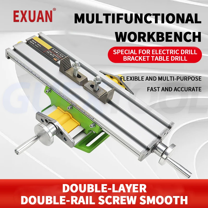 Multifunction Worktable Milling Machine Working Slide Table Vise Fixture Mechanic Tools Adjustable X-Y Woodworking Benches