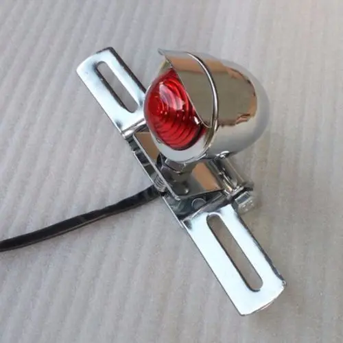 Red Brake Running Tail Light Motorbike Cruiser Cafe Vintage Old School Bobber CB