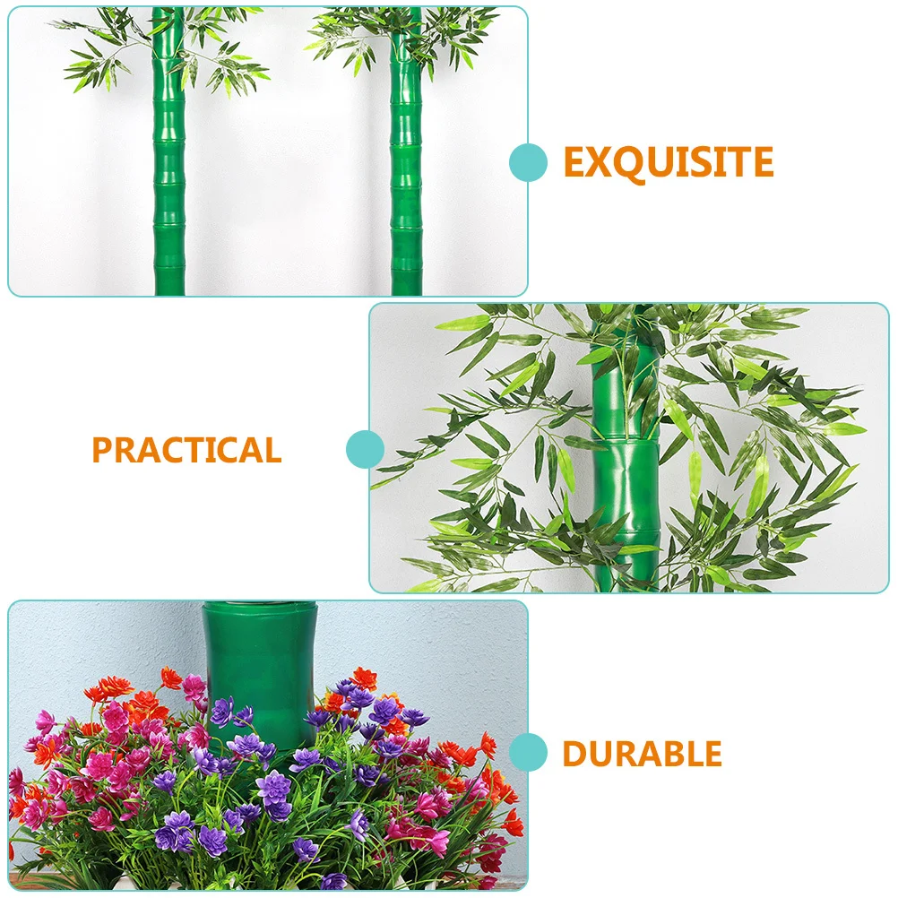 

5Pcs Simulated Bamboo Tube Pipe Decoration DIY Heating Sewer Drain Cover Artificial for Garden Home Decor