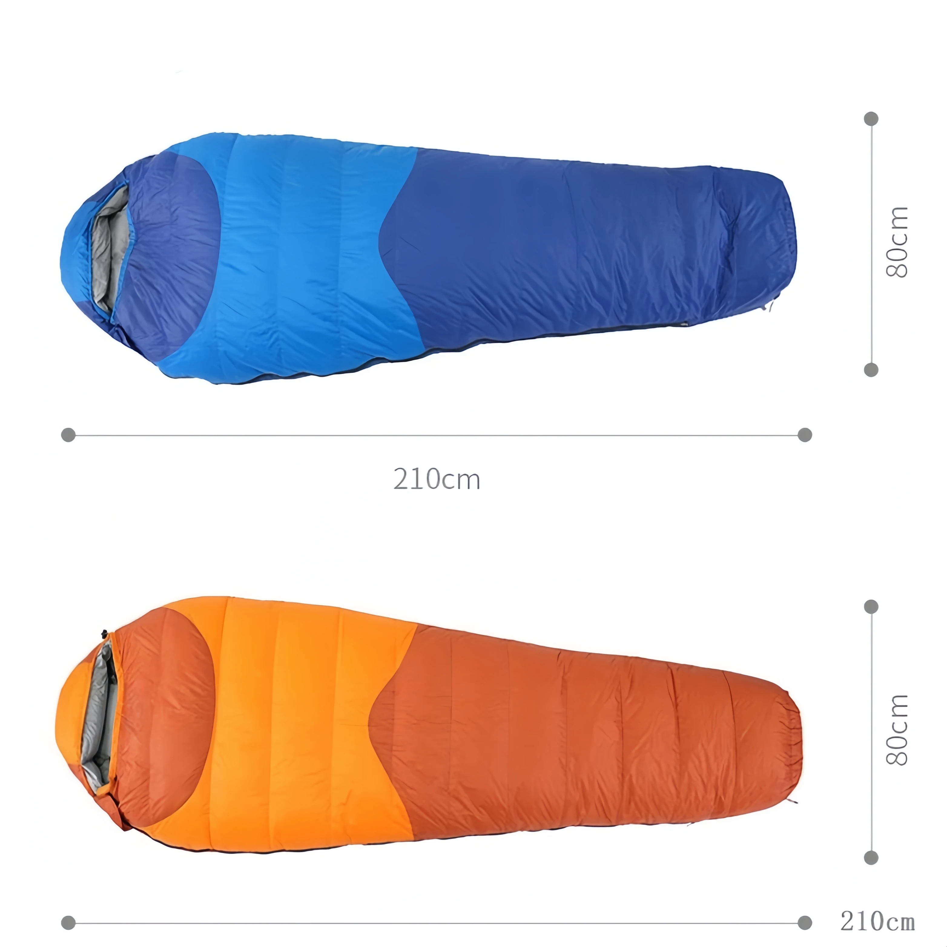 ！@Duck Down Outdoor Summer Sleeping Bag Lightweight Nylon OEM Adult Mummy Camping Hiking 650FP Envelope Style Child Length