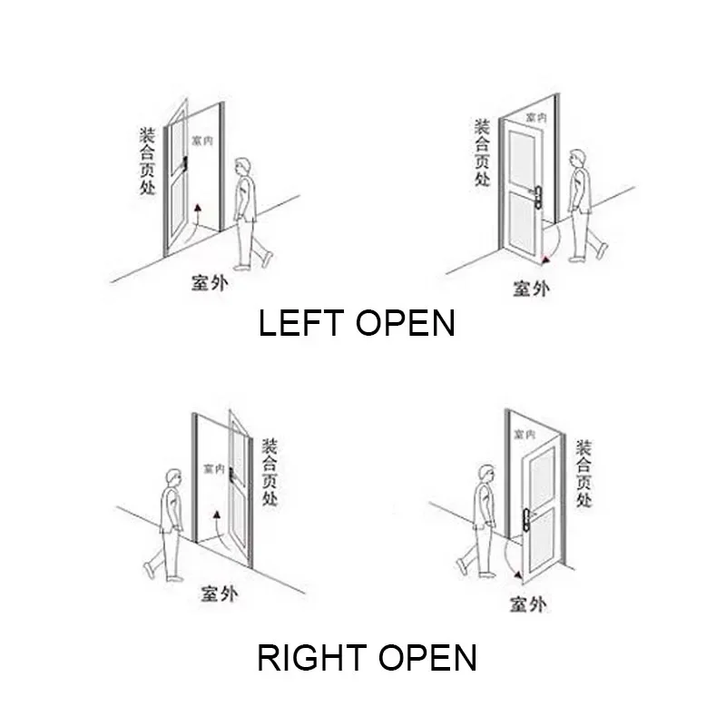 Model 13 Anti-Theft Door Lock Entry Door Handle Panel Door Lock Heaven And Earth Lock Anti-Lock Panel for Home Security