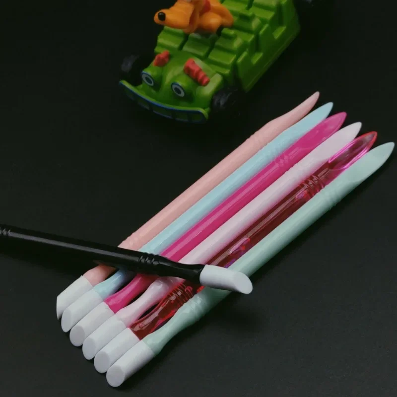 

150 шт., мягкие пластиковые толкатели для кутикулы ногтей, резиновая головка, наклейки для ногтей, толкатели, акриловые инструменты для педикюра, маникюра, салона, ногтей